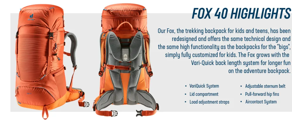 Deuter Fox 40 Kid's Backpack for Hiking and Trekking Alphine Green-forest 40 L - deuter