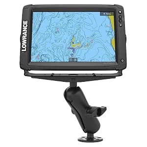 RAM Mounts Large Marine Electronics Mount RAM-D-111U with Medium Arm Compatible with Garmin, Lowrance, Humminbird + More - RAM-D-111U