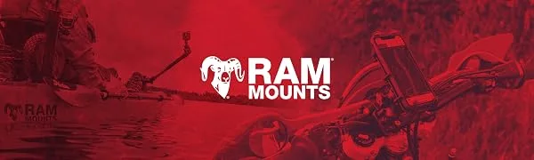 RAM Mounts Large Marine Electronics Mount RAM-D-111U with Medium Arm Compatible with Garmin, Lowrance, Humminbird + More - RAM Mounts