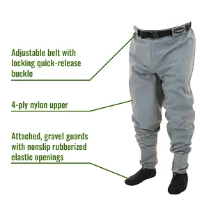 Frogg Toggs Hellbender Stockingfoot Guide Pant Large Slate - Product Callout