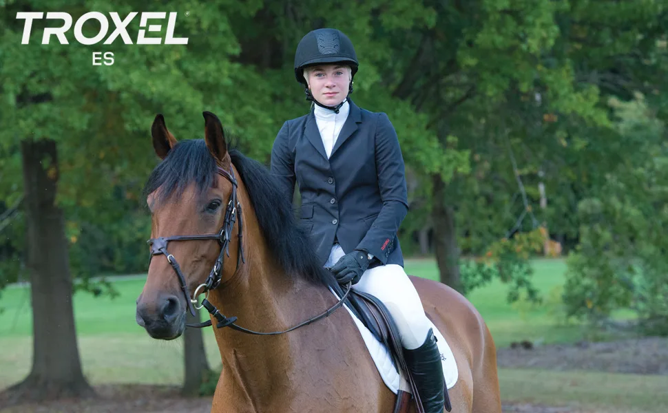 Troxel ES Horseback Riding Helmet Medium Black - Troxel ES