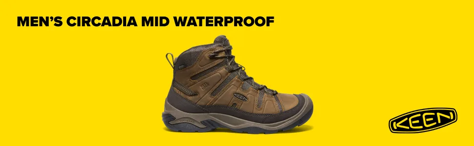 KEEN Men's Circadia Mid Height Comfortable Waterproof Hiking Boots 9.5 Bison/Brindle - product information 8