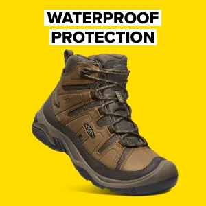 KEEN Men's Circadia Mid Height Comfortable Waterproof Hiking Boots 9.5 Bison/Brindle - waterproof protection