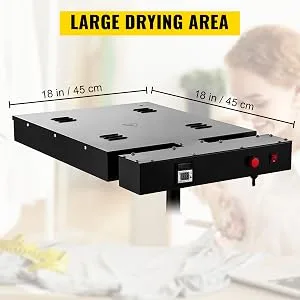 VEVOR Flash Dryer 18x18Inch Electrical Control Box Flash Dryer for Screen Printing Adjustable Stand Screen Printing Dryer T-Shirt Curing Machine - silk screen dryer