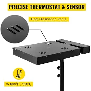 VEVOR Flash Dryer 18x18Inch Electrical Control Box Flash Dryer for Screen Printing Adjustable Stand Screen Printing Dryer T-Shirt Curing Machine - vevor flash dryer