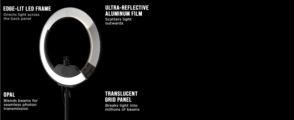 Elgato Ring Light - Premium 2500 lumens Light with desk clamp and ball mount for Streaming, TikTok, Instagram, Home Office, Temperature and Brightness app-adjustable on Mac, PC, iOS, Android - Ring Light