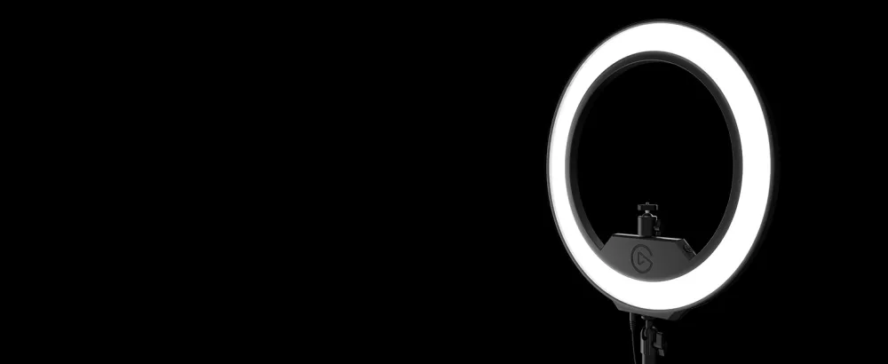 Elgato Ring Light - Premium 2500 lumens Light with desk clamp and ball mount for Streaming, TikTok, Instagram, Home Office, Temperature and Brightness app-adjustable on Mac, PC, iOS, Android - Ring Light