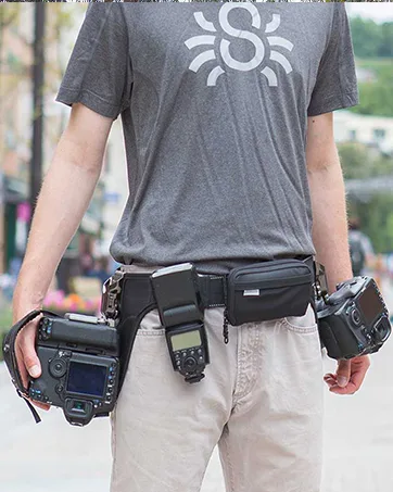 SPIDER HOLSTER  SpiderPro Mirrorless Single Camera System v2 for Carrying ONE Professional Camera and Heavy Gear Featuring Belt with Built-In Self-Locking Camera Holster for Quick-Draw Camera Access Single Mirrorless - Spider Holster Ambassador Photo