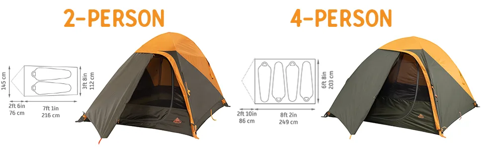 Kelty Grand Mesa Backpacking Tent (2020 Update) 2 Person - Grand Mesa Tent