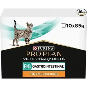 PRO PLAN VETERINARY DIETS EN Gastrointestinal Wet Cat Food Chicken 10x85g 850g Pack of 4 - product information 1