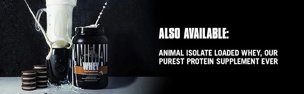 Animal 100% Whey Protein Powder Whey Blend for Pre- or Post-Workout & Pak - Convenient All-in-One Vitamin & Supplement Pack - product information 3