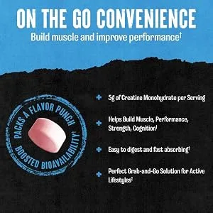 Animal Creatine Chews Tablets - Enhanced Creatine Monohydrate with AstraGin to Improve Absorption & Creatine Chews Tablets - Enhanced Creatine Monohydrate Grape + Tablets 120 Count (Pack of 1) - product information 6