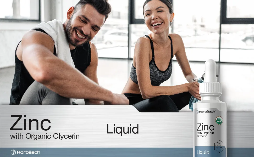 Horb ach Liquid Zinc Drops | 2 Oz | with Organic Glycerin | Vegetarian Non-GMO Gluten Free Supplement - workout