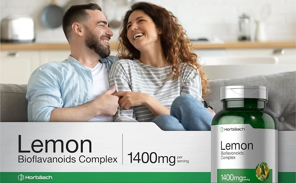 Horb ach Lemon Bioflavonoids Complex 1400 mg | 200 Capsules | with Rutin and Hesperidin | Non-GMO Gluten Free Supplement - Lemon Bioflavonoids