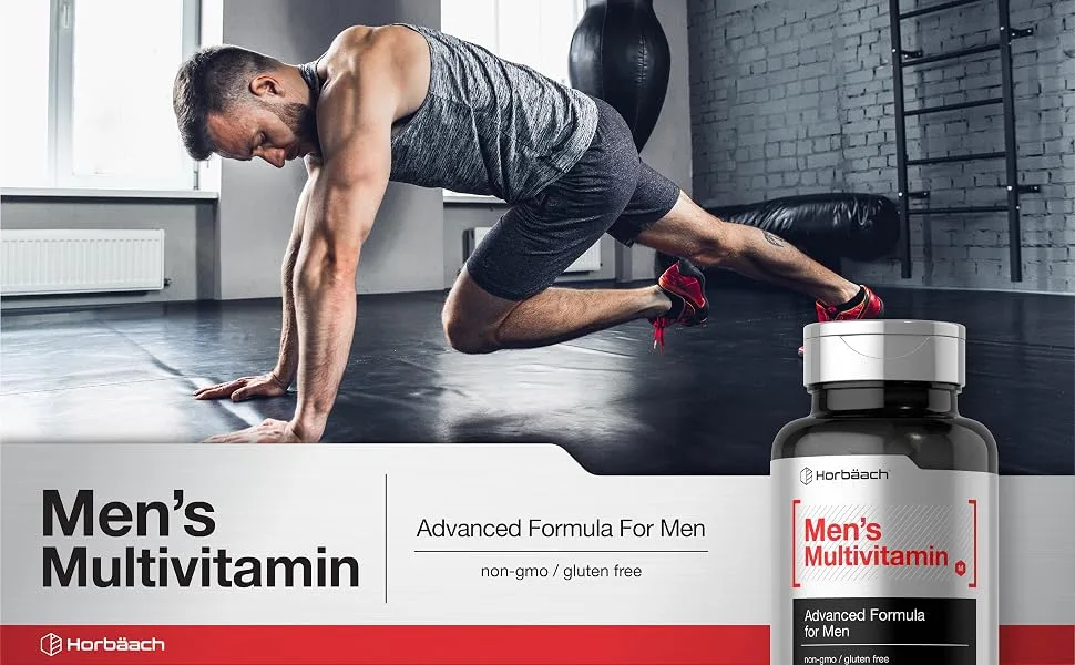Horb ach Mens Multivitamin | 60 Caplets | Advanced Formula | with Vitamin C D Magnesium Minerals & More | Non-GMO & Gluten Free Supplement - Header for CL1924