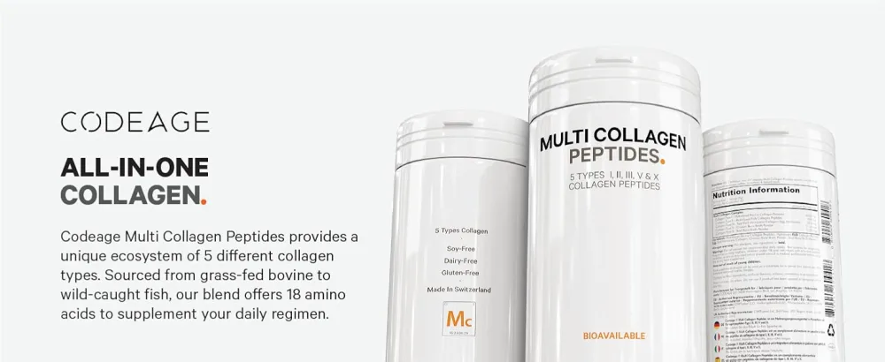 Codeage Multi Collagen Protein Powder Peptides 2-Month Supply Hydrolyzed Type I II III V X Grass Fed All in One Super Bone Broth Collagen Supplement Non-GMO 567 Grams - code age multi collagen powder, code age collagen, multi collagen powder, collagen peptides,
