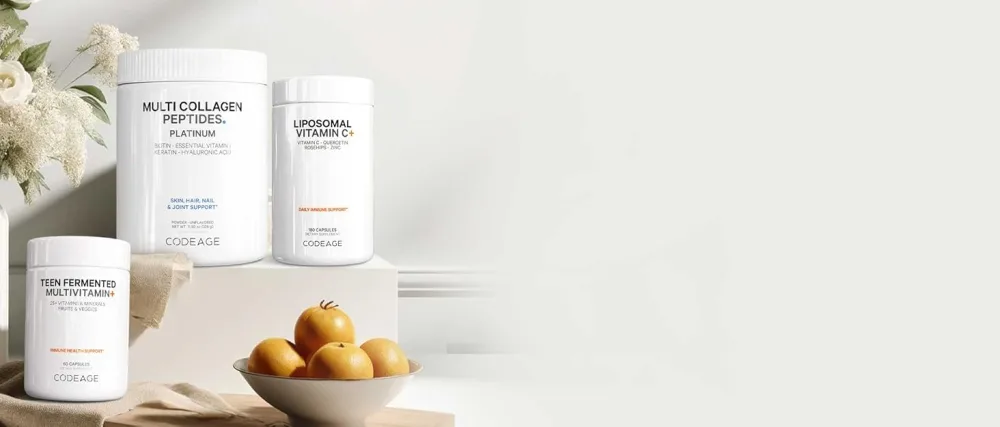 Codeage Multi Collagen Protein Powder Peptides 2-Month Supply Hydrolyzed Type I II III V X Grass Fed All in One Super Bone Broth Collagen Supplement Non-GMO 567 Grams - Codeage WorldWide Beauty Food Supplement Brand Collagen Probiotics Herbals Liposomal