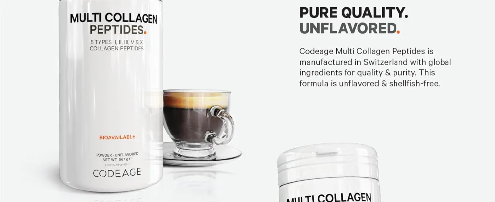 Codeage Multi Collagen Protein Powder Peptides 2-Month Supply Hydrolyzed Type I II III V X Grass Fed All in One Super Bone Broth Collagen Supplement Non-GMO 567 Grams - hydrolyzed collagen powder, collagen protein shake, collagen protein, collagen drink, collagen