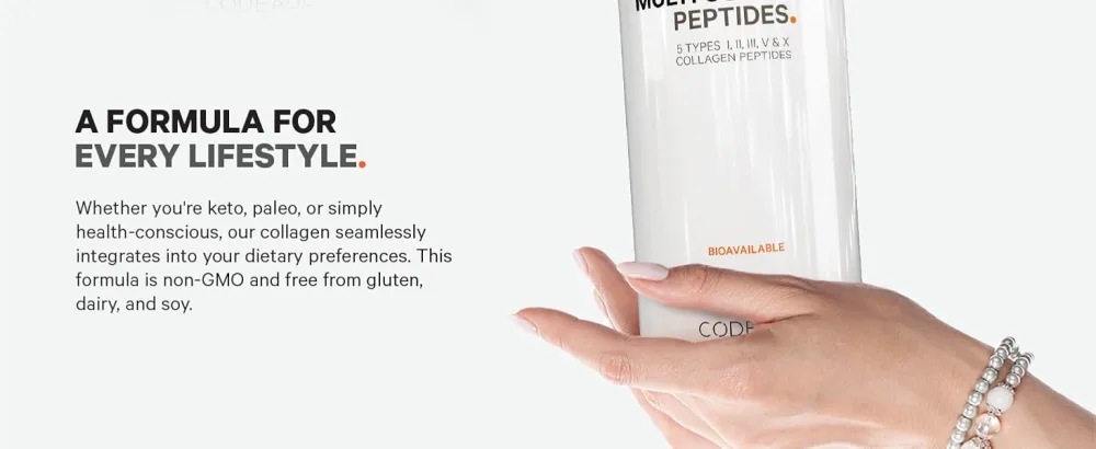 Codeage Multi Collagen Protein Powder Peptides 2-Month Supply Hydrolyzed Type I II III V X Grass Fed All in One Super Bone Broth Collagen Supplement Non-GMO 567 Grams - multi collagen powder, collagen dietary supplement, collagen formula, collagen nutriton