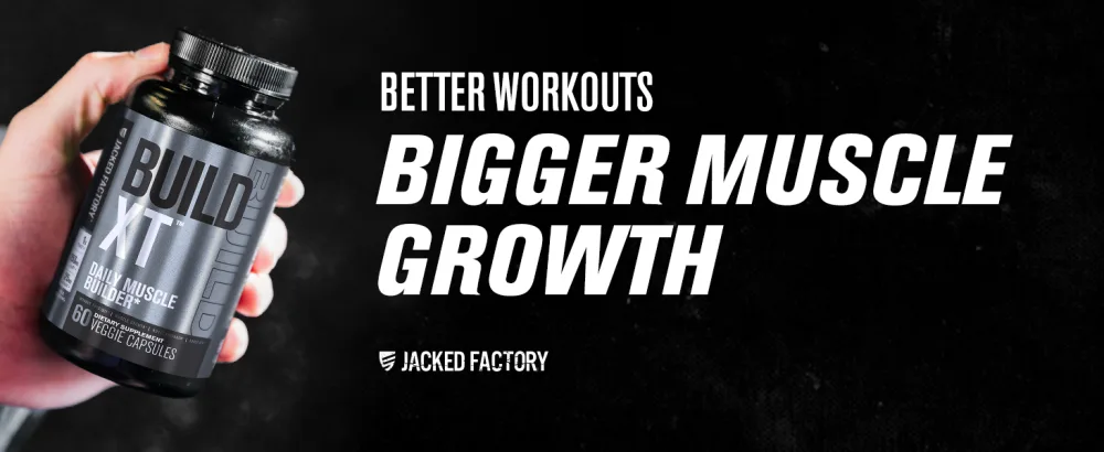 Jacked Factory Build-XT Daily Muscle Builder (60 Count) Build-XT Max Elite Muscle Builder (120 Count) - build-xt