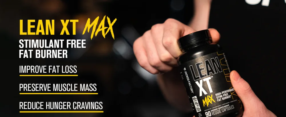 Jacked Factory Burn-XT Max - Thermogenic Fat Burner (90 Capsules) & Lean PM Max - High-Performance Weight Loss (120 Capsules) & Lean-XT Max - High-Performance Stim-Free Fat Burner (90 Capsules) - lean xt max