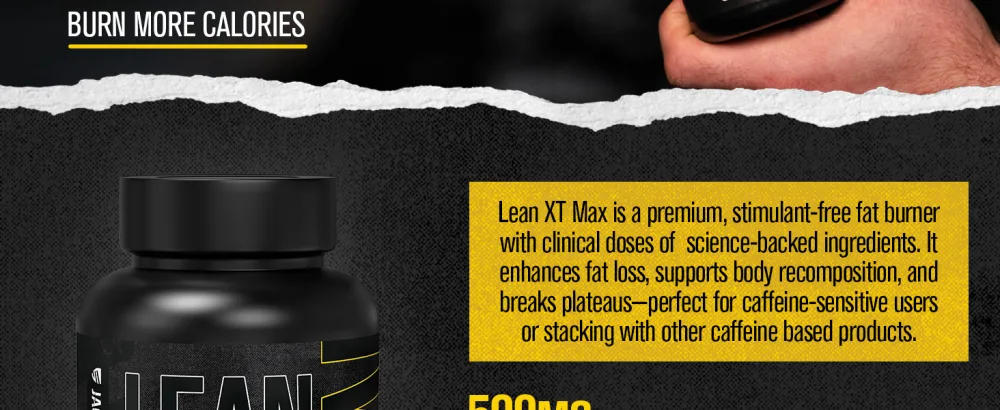 Jacked Factory Lean-XT Caffeine Free Fat Burner (60 Capsules) Lean-XT Max - High-Performance Stim-Free Fat Burner (90 Capsules) - a+ lean pm max desktop