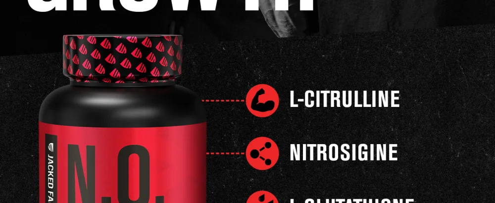 Jacked Factory Muscle Builder Supplement Stack - Build-XT Muscle Builder & N.O. XT Nitric Oxide Boosting Agent for Dual Support (60 Day Supply) - middle