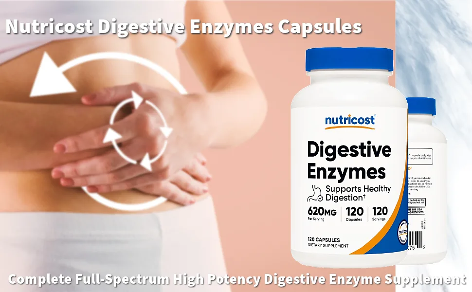 Nutricost Digestive Enzymes 620mg 120 Capsules - Complete Digestive Enzyme Supplement 120 Count (Pack of 1) - product information 2