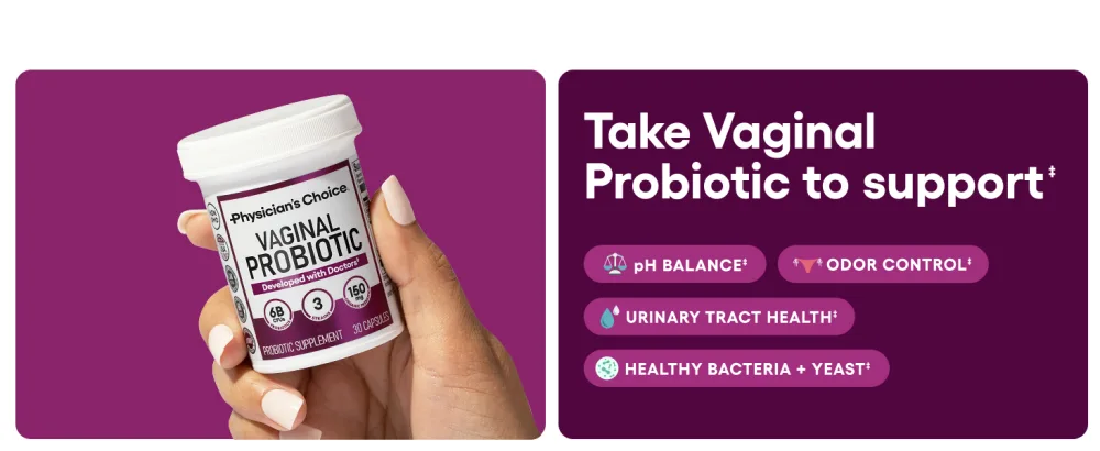 Physician's CHOICE Feminine Power Duo Bundle - Vaginal Probiotic + Womens Probiotic Bundle - take vaginal probiotic to support