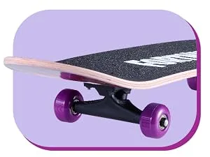Skateboard with Printed Graphic Grip Tape Cruiser Skateboard with ABEC 5 Bearings Durable Deck Smooth Wheels - 31 Inches - Group Blasters  - Perfect for Indoors & Outdoors
