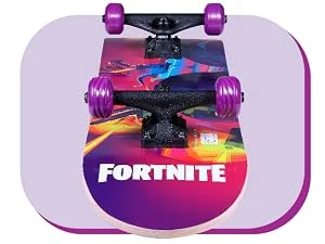Skateboard with Printed Graphic Grip Tape Cruiser Skateboard with ABEC 5 Bearings Durable Deck Smooth Wheels - 31 Inches - Group Blasters  - Portable and Lightweight