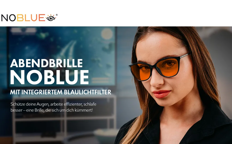 NOBLUE - Blue Light Filter Glasses Men & Women - Blue Light Glasses for Evening - Orange - classic - Noblue