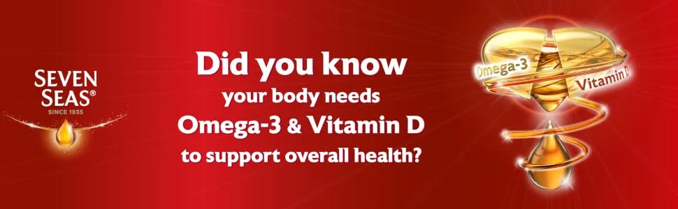 Seven Seas Omega-3 Plus Cod Liver Oil Max Strength - 450ml - best cod liver oil, fish oil capsules, multivitamins, multivitamin including omega 3, vitamin D,