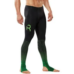 2XU Men's Elite Power Recovery Compression Tights X-Large Black/Green - product information 2