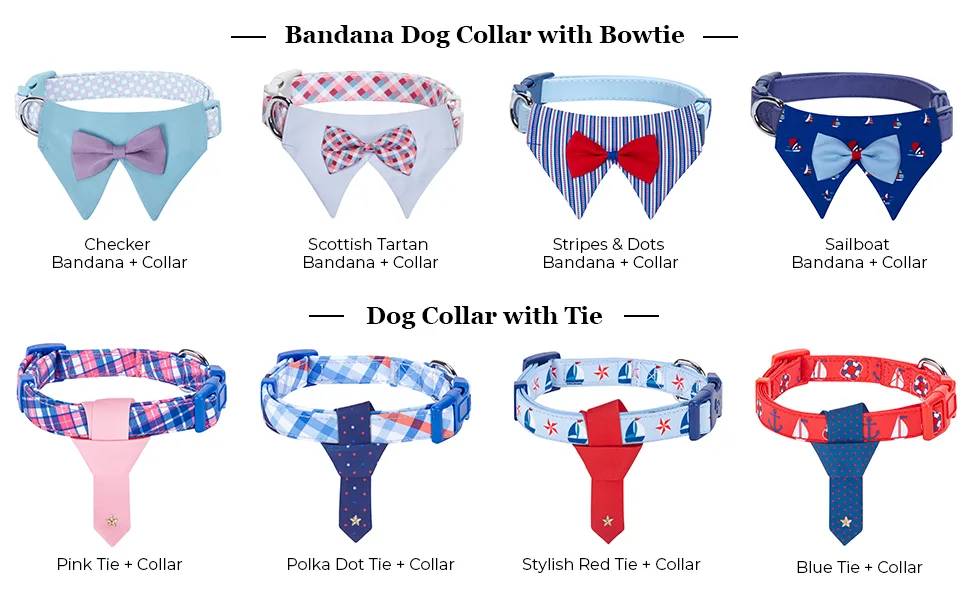 Blueberry Pet Bandana Dog Collars Medium Sailboat Bandana + Collar - PATTERNS PT1