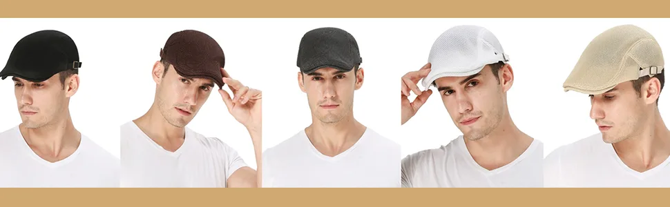 WITHMOONS Ivy Cap Straw Weave Linen-Like Cotton Cabbie Newsboy Hat MZ30038 One Size Beige - Mesh hunting cap
