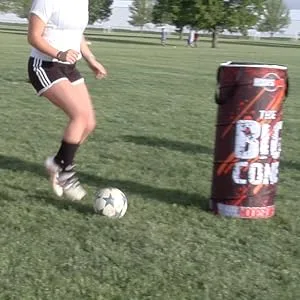 HoopsKing Big Cone Sports Training Cone for Basketball, Soccer, Football, & Lacrosse Black - pop up defender spalding guard defense soccer basketball football lacrosse