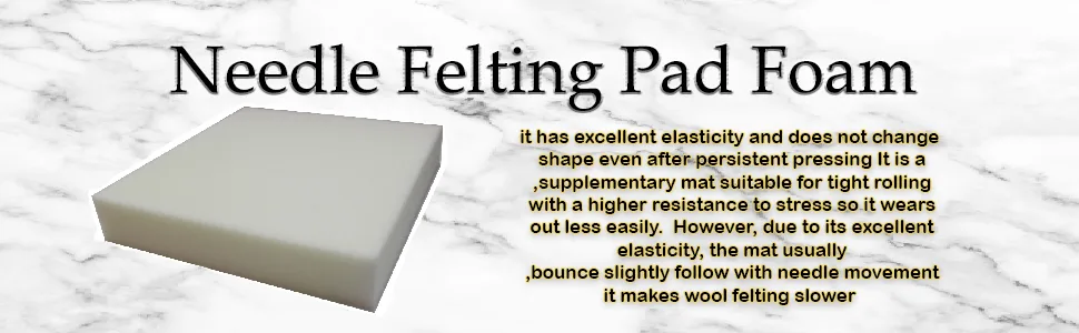 Large High-Density Needle Felting Foam Pad White12"x12"x2" (30x30cm) - New Large High-Density Needle Felting Foam Pad White12