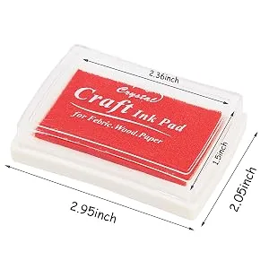 YPSelected Craft Ink Pad Inkpad for Paper Wood Fabric 15 Colors Available for Rubber Stamps (Black) - ink pad size