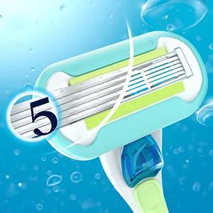 Gillette Venus Extra Smooth Green Women's Razor - 1 handle + 2 Refills - 5 blades razor