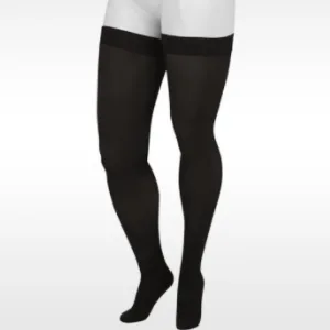 Juzo Basic 4412ag 30-40mmhg Thigh-High Open Toe Compression Stocking, Black, 3 (III) Regular 3 (III) Regular Black - JUZO BASIC