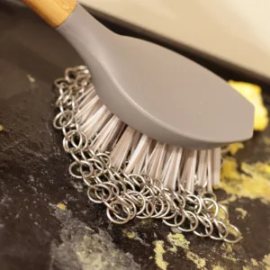 Dapper&Doll Cast Iron Skillet Cleaner - 8"x6" XL Stainless Steel Chainmail Scrubber for Cast Iron Pans 8x6" XL - cast iron scrubber