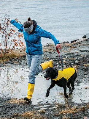 RC Pets Delta Rain Slicker, Water-Resistant Dog Raincoat, X-Small, Cyan Stripe XS Cyan Stripe - Delta Rain Slicker