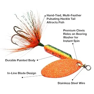 Yakima Bait Rooster Tail Trophy PAK 350- BL, FRB, FRT, SF, WH, YLCD 208- 1/8 oz - Rooster Tail