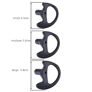 KS K-STORM Two Way Radio Ear Mold Replacement Soft Silicone Ear Insert for Acoustic Coil Tube Earpiece (Black, 3 Pair Large,Medium,Small) Black 3 Piece Assortment - Replacement earpiece earmold