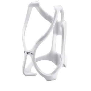 Lezyne Flow Cage, Bicycle Water Bottle Cage, Road, Mountain, Gravel Bike, 48g, Bottle Holder Black - LEZYNE Flow Cage White