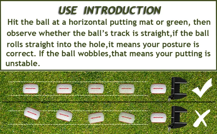MAZEL Golf Practice Putting Ball,Golf Training Aid for Putting Green/Mat,Golf Putting Accuracy Trainer with Instant Feedback Wheel-like Ball - 154ds