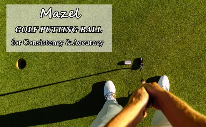 MAZEL Golf Practice Putting Ball,Golf Training Aid for Putting Green/Mat,Golf Putting Accuracy Trainer with Instant Feedback Wheel-like Ball - product information 1