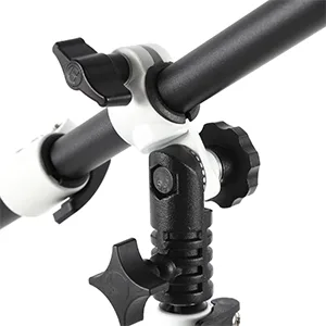 Fotoconic Multi Functional Reflector Holder, Boom Arm, Background Crossbar (21"-49" / 53-125cm) with Solid Locking Metal Swivel Head Grip - HWAVY DUTY&LOCK TIGHT