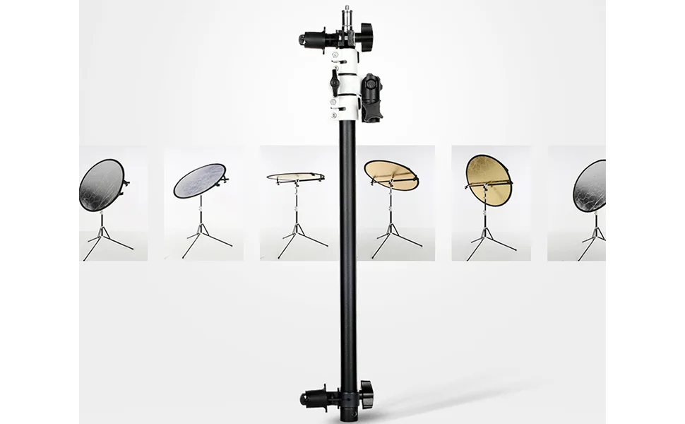 Fotoconic Multi Functional Reflector Holder, Boom Arm, Background Crossbar (21"-49" / 53-125cm) with Solid Locking Metal Swivel Head Grip - Multi Functional Reflector Holder